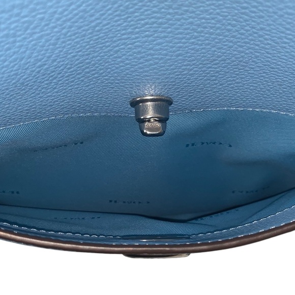 NWT Coach Chaise Leather Crossbody perfect spring blue - Picture 4 of 5